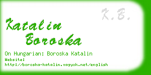 katalin boroska business card